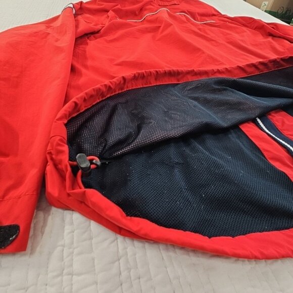 Nautica Full Zip Jacket Men's XXL Red Water Resistant Hooded EUC Tech Pocket - Picture 14 of 16
